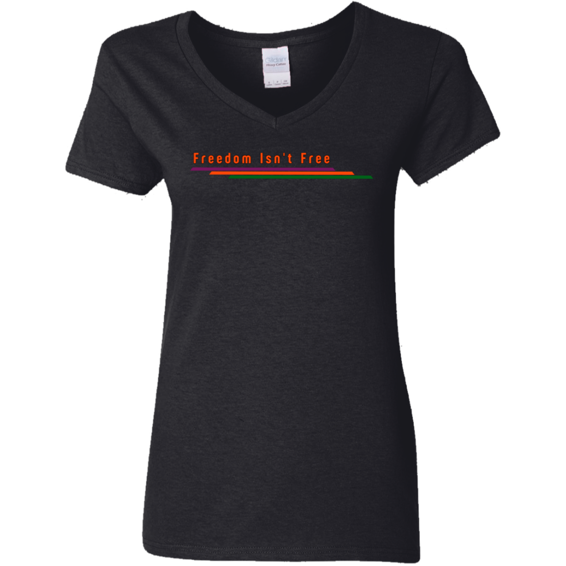 "Freedom Isn't Free" Womens V-neck T-shirt | BetterSaid.co