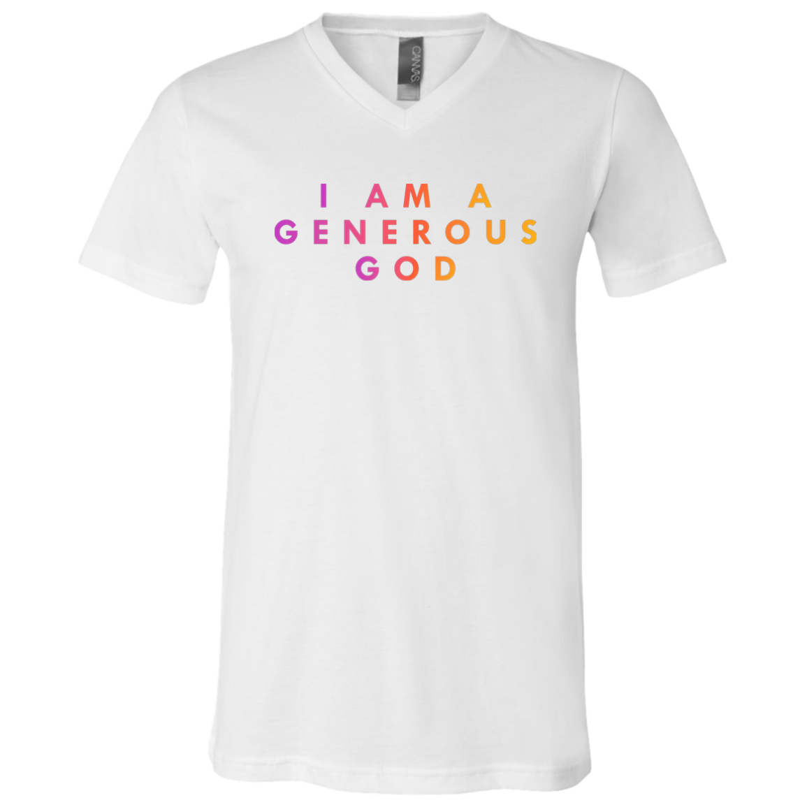 "I am a generous god" Mens V-neck T-shirt | BetterSaid.co