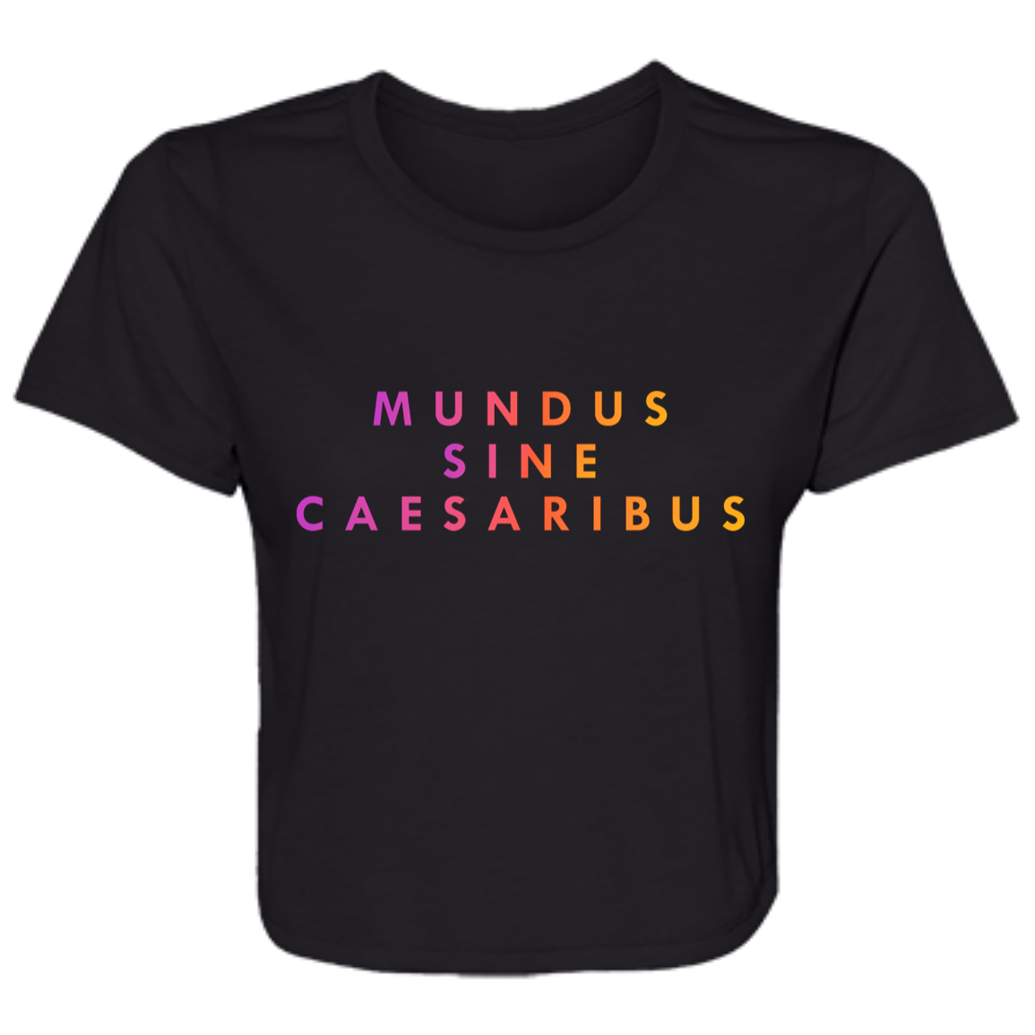 "Mundus Sine Caesaribus" Womens Crop Top | BetterSaid.co