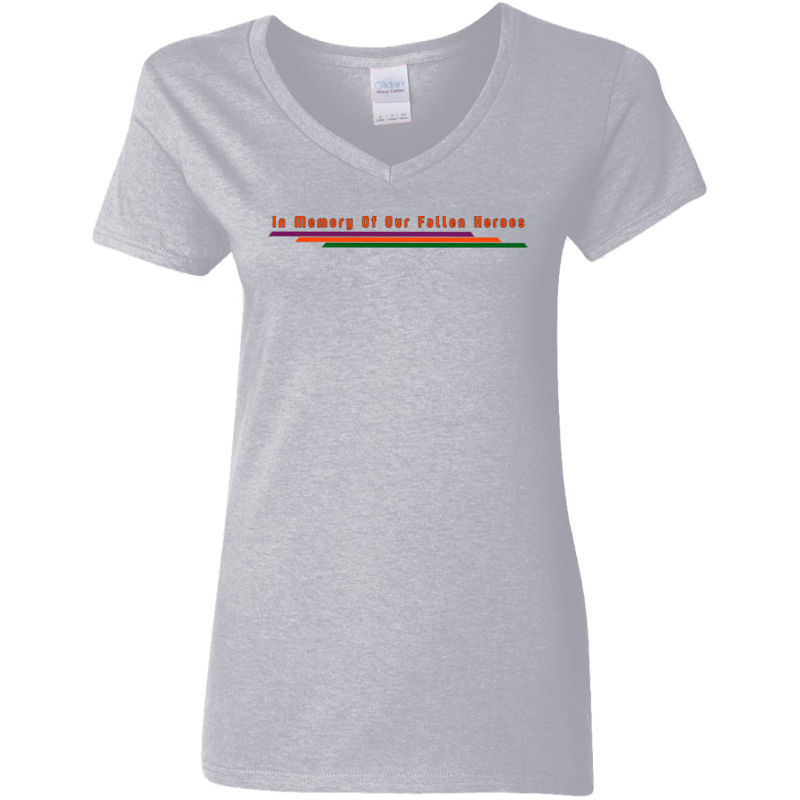 "In Memory of Our Fallen Heroes" Womens V-neck T-shirt | BetterSaid.co