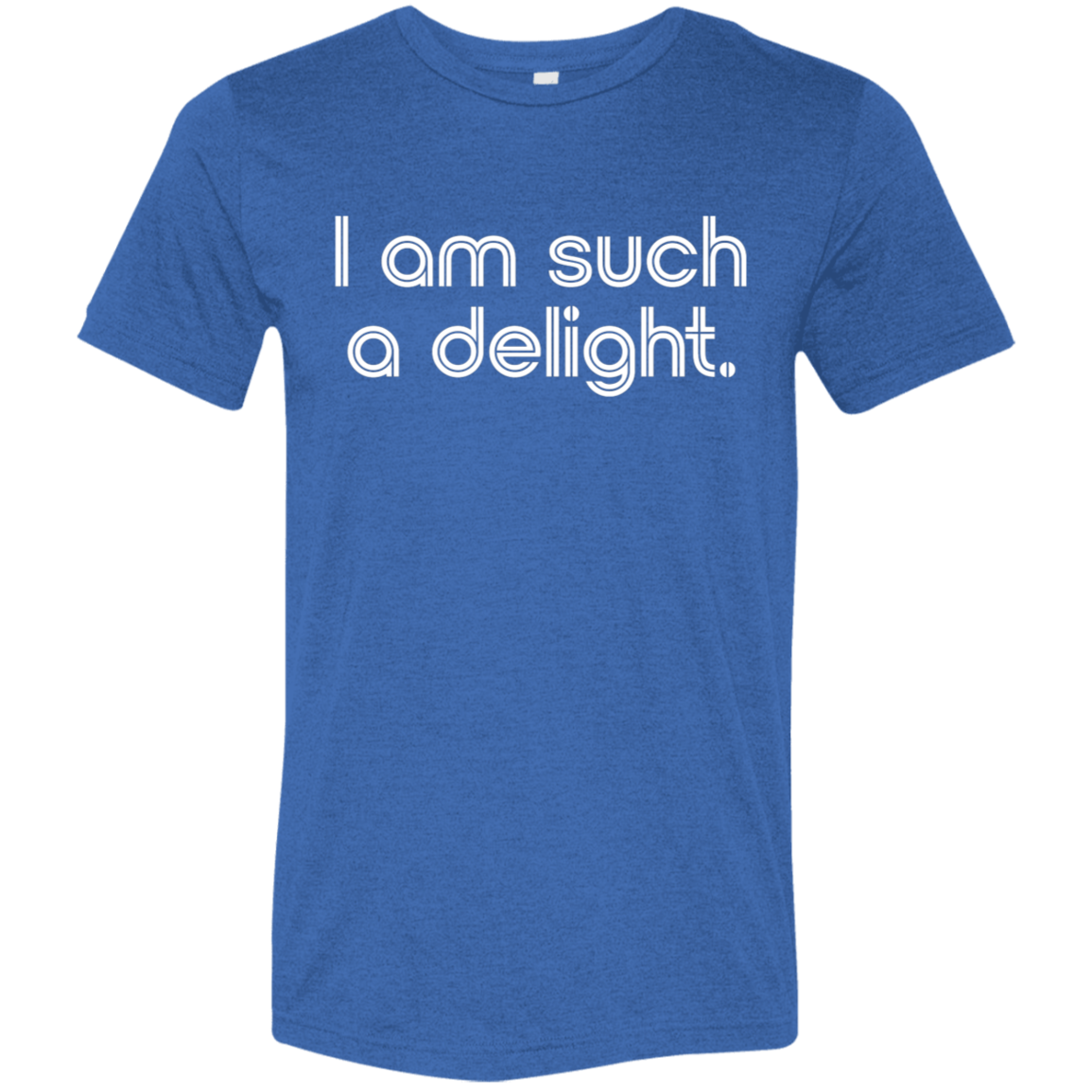 "I'm such a delight" Tri-blend T-shirt | BetterSaid.co