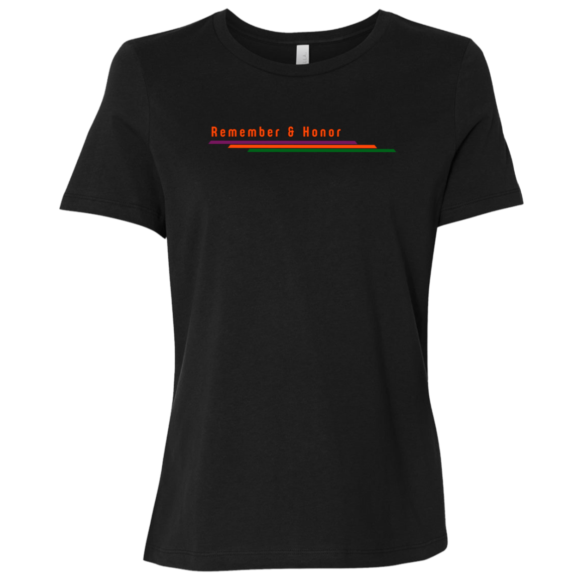 "Remember & Honor" Womens Relaxed T-shirt | BetterSaid.co