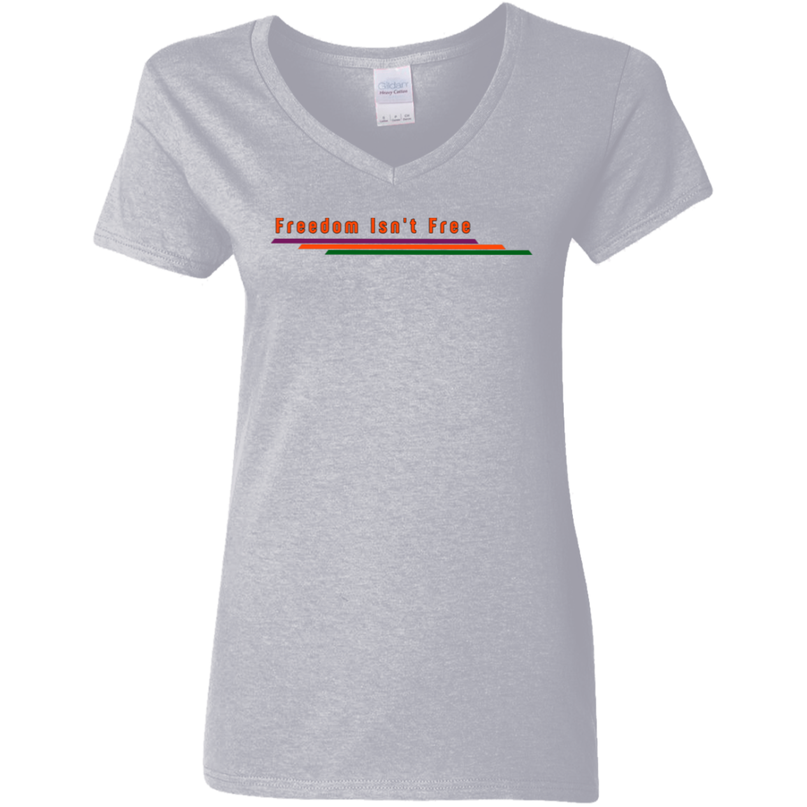 "Freedom Isn't Free" Womens V-neck T-shirt | BetterSaid.co