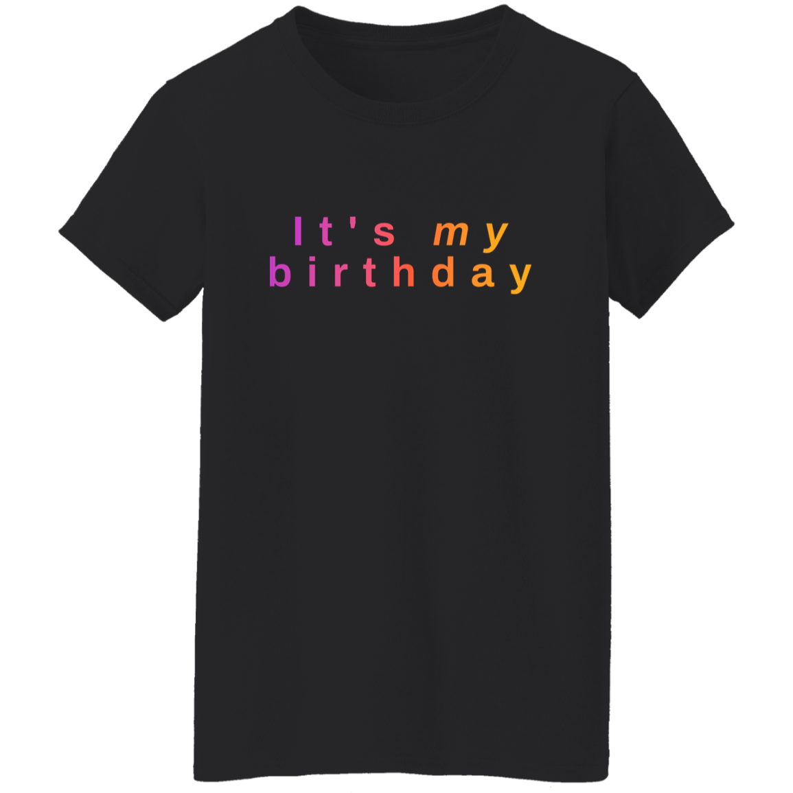 "It's my birthday" Womens T-shirt | BetterSaid.co
