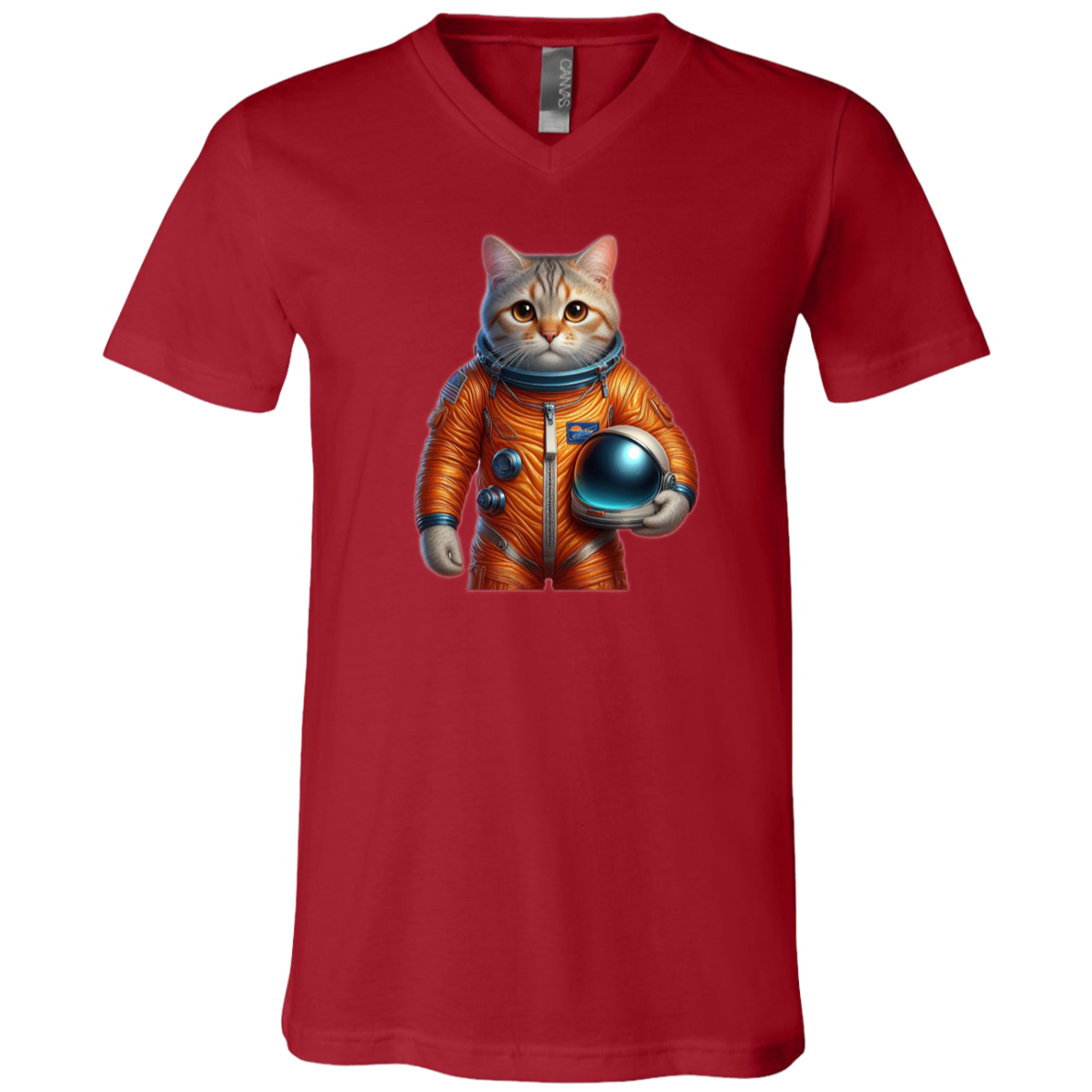 "Space Cat" Mens V-neck T-shirt | BetterSaid.co