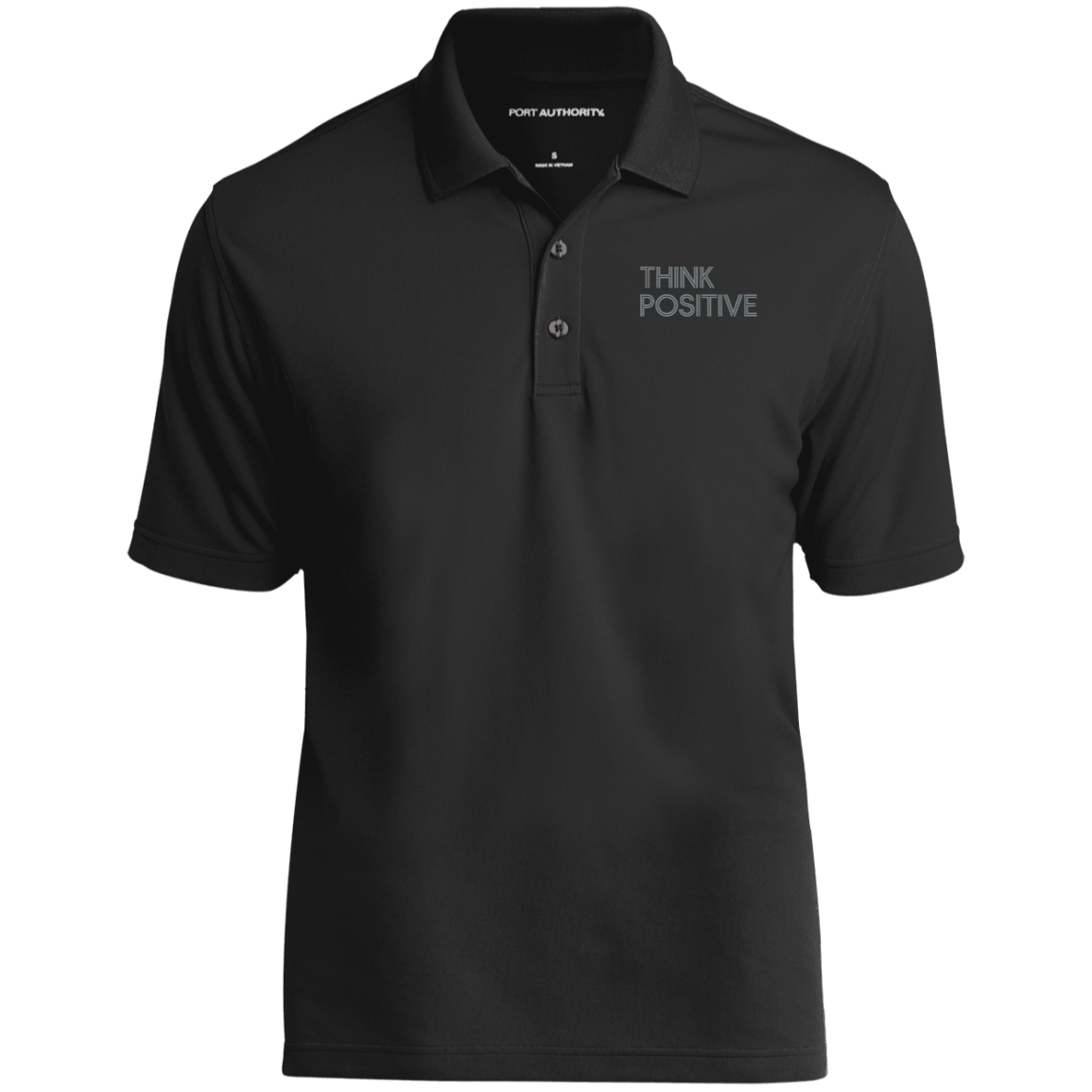 "Think positive." UV Micro-Mesh Polo | BetterSaid.co