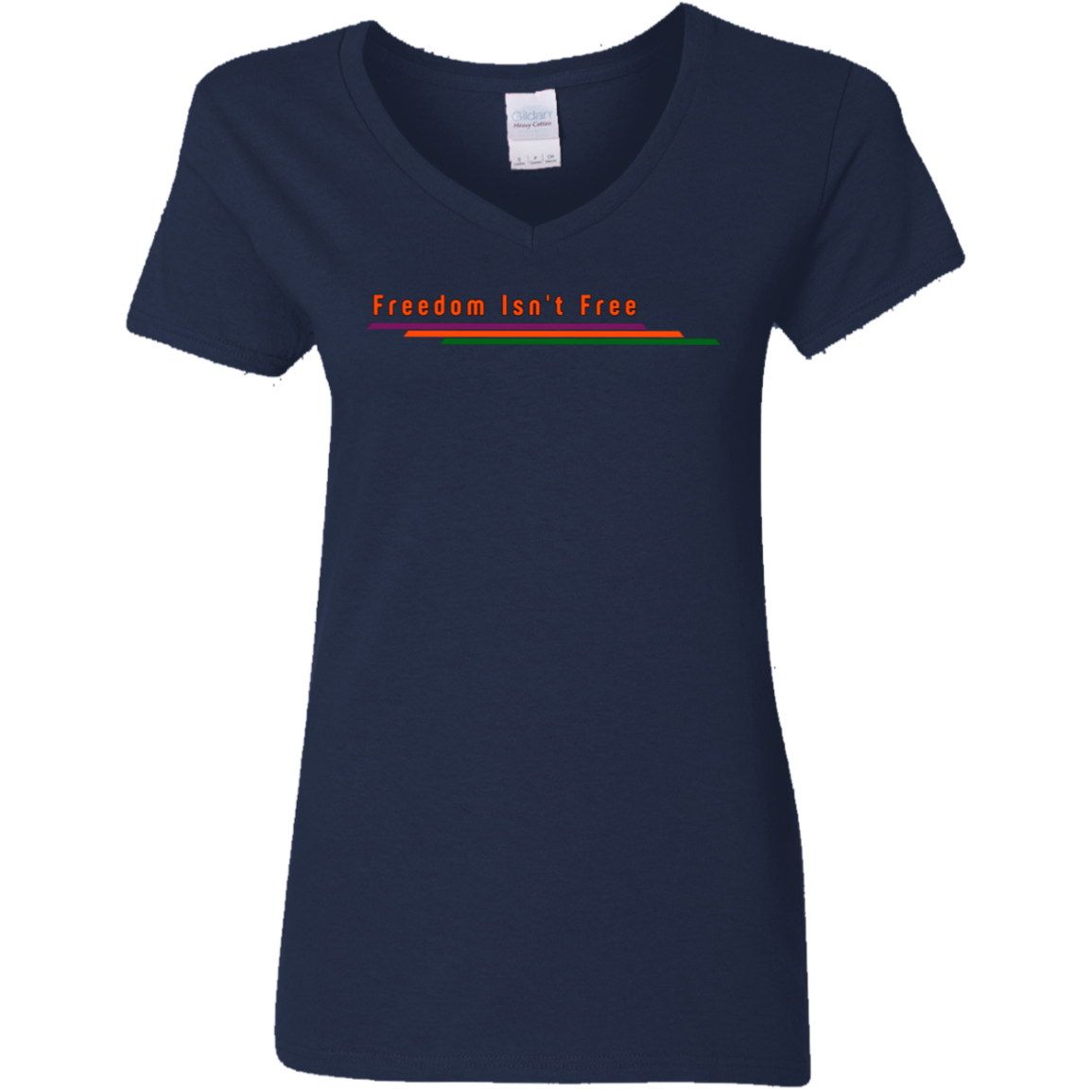 "Freedom Isn't Free" Womens V-neck T-shirt | BetterSaid.co