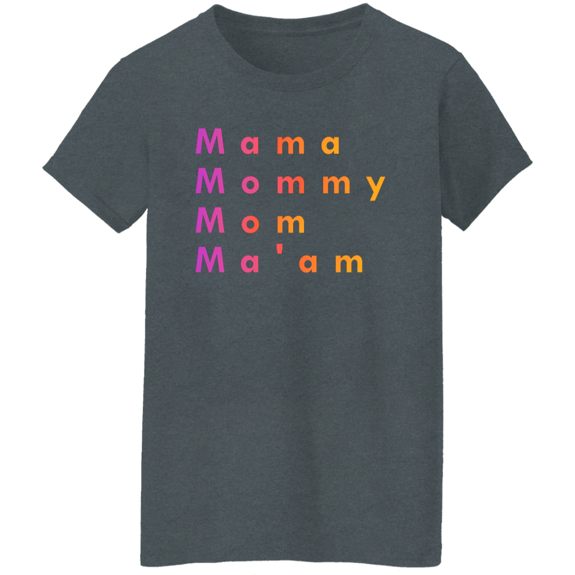 "Mama, Mommy, Mom, Ma'am" Womens T-shirt | BetterSaid.co