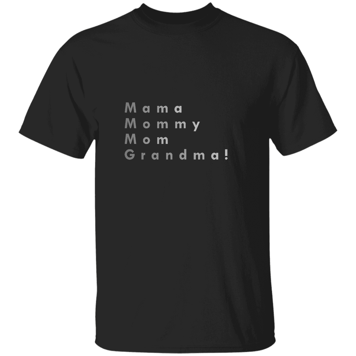 "Mama, Mommy, Mom, Grandma!" Mens T-shirt | BetterSaid.co