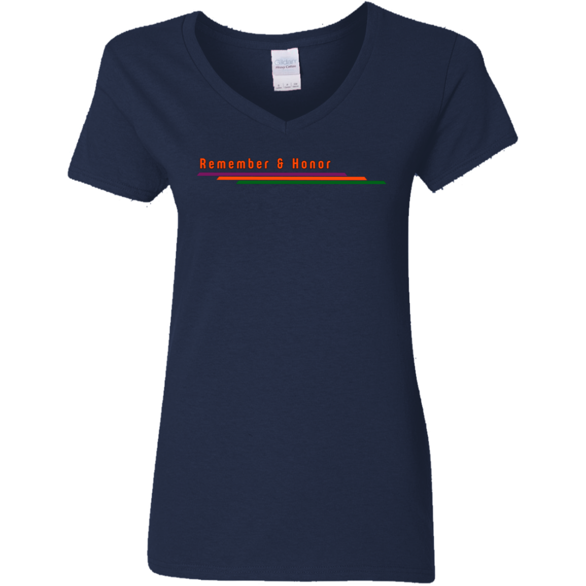 "Remember & Honor" Womens V-neck T-shirt | BetterSaid.co