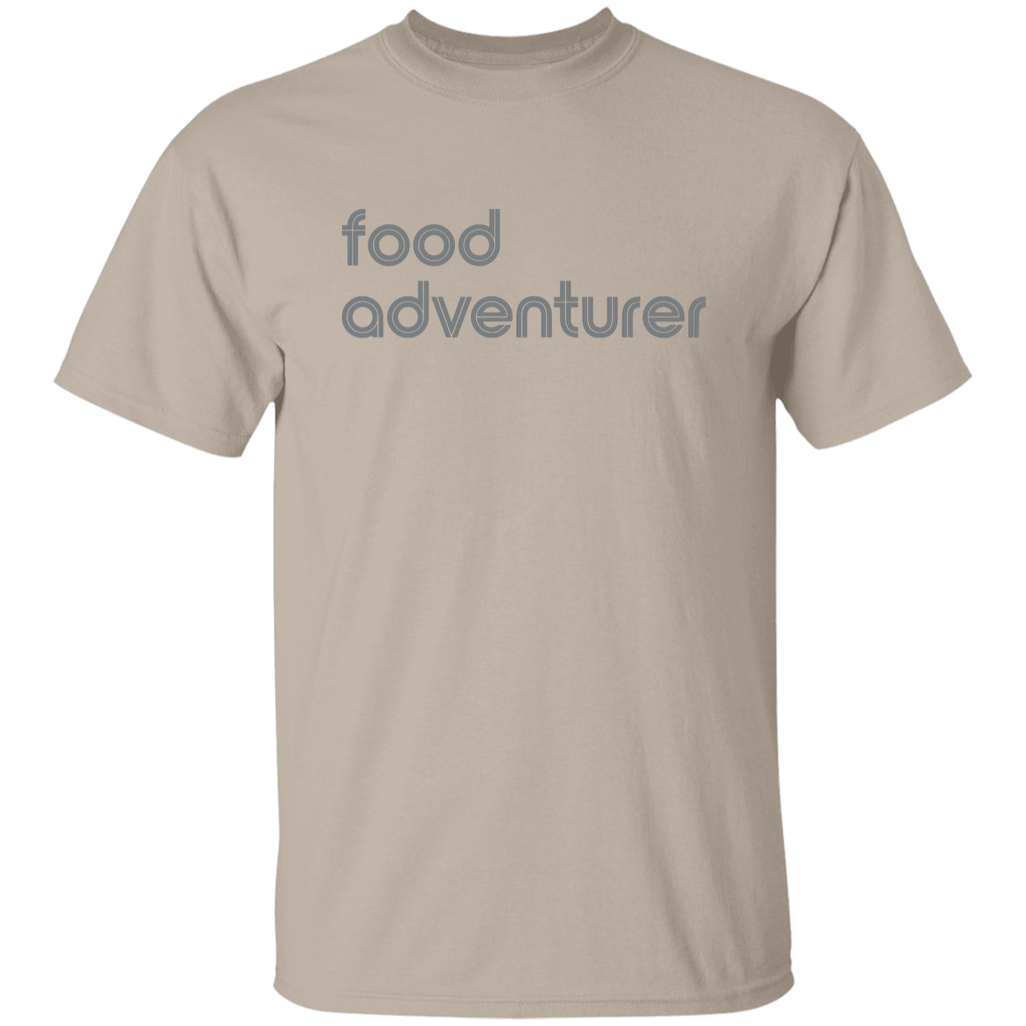 "Food adventurer." Mens T-shirt | BetterSaid.co