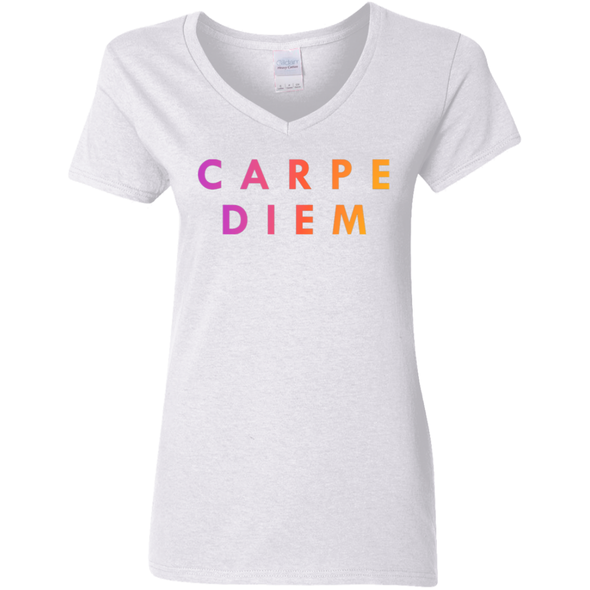 "Carpe diem." Womens V-neck T-shirt | BetterSaid.co