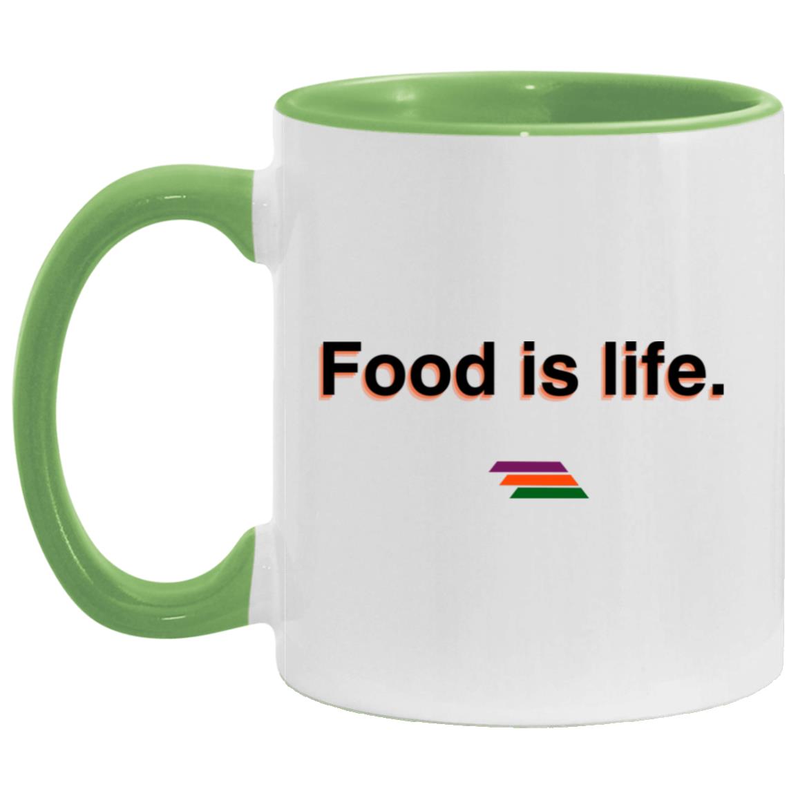 "Food is life." Coffee Cups | BetterSaid.co