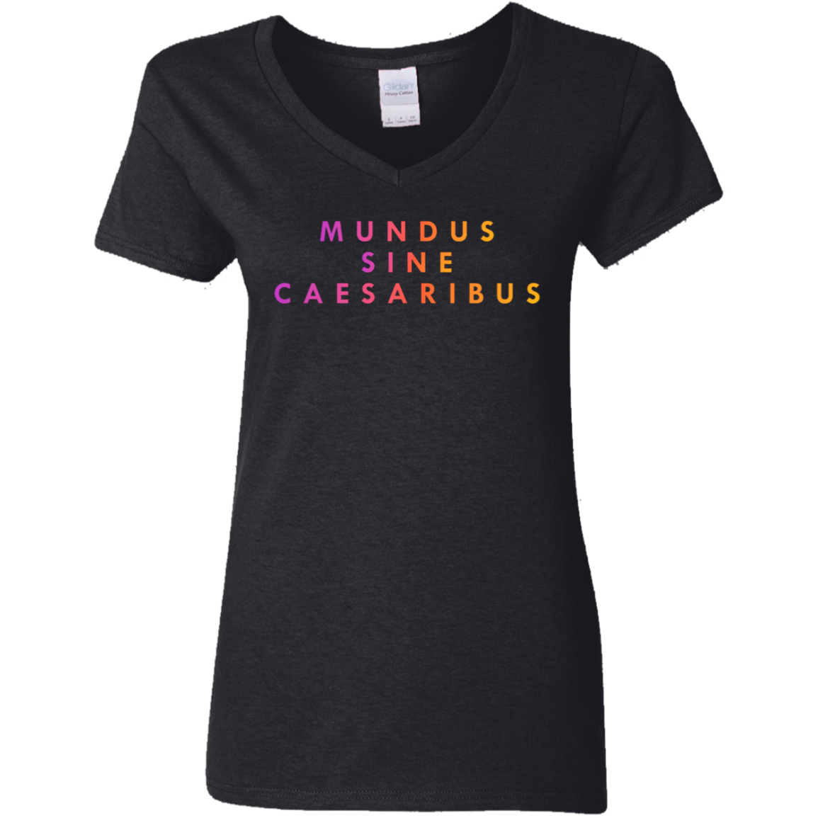 "Mundus Sine Caesaribus" Womens V-neck T-shirt | BetterSaid.co