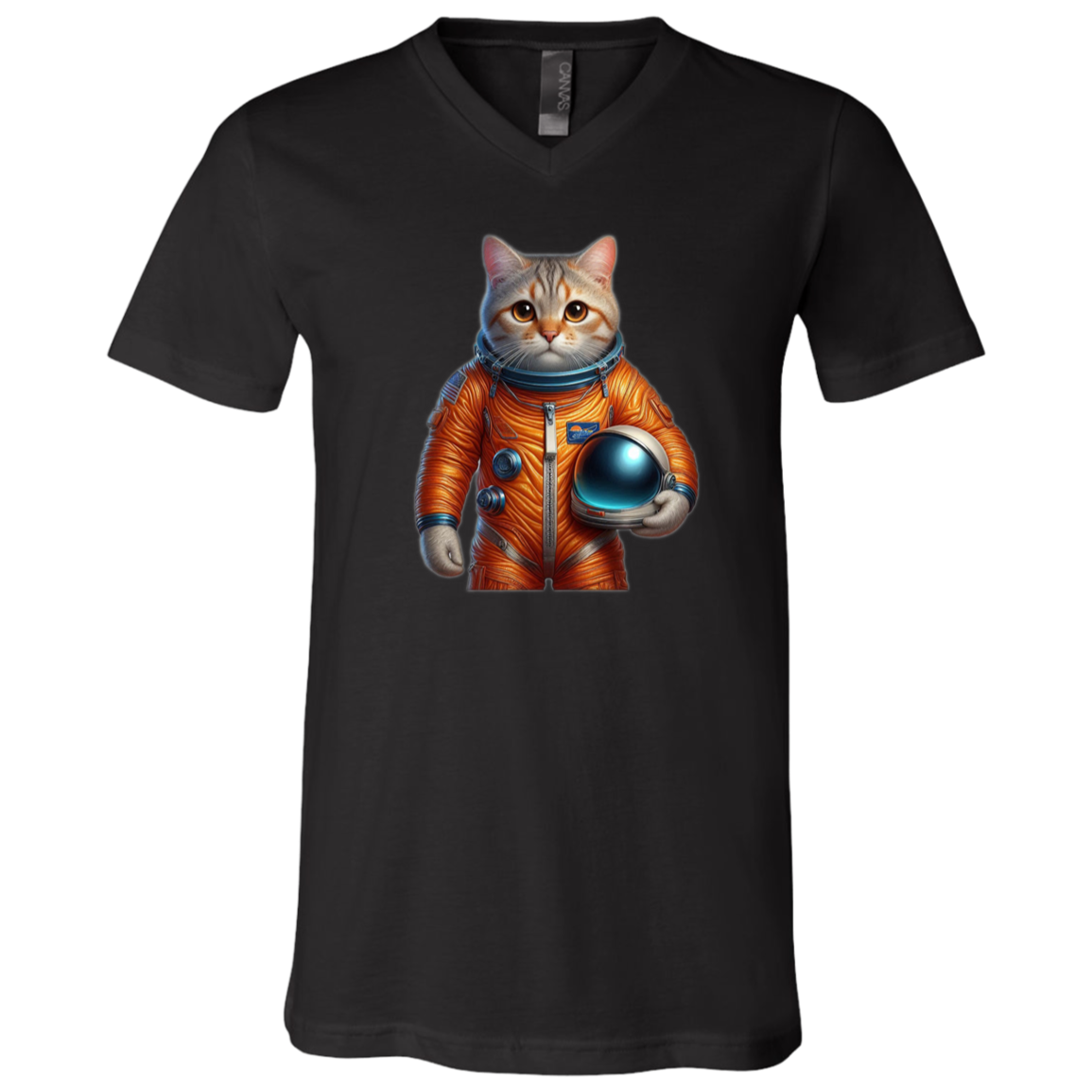 "Space Cat" Mens V-neck T-shirt | BetterSaid.co