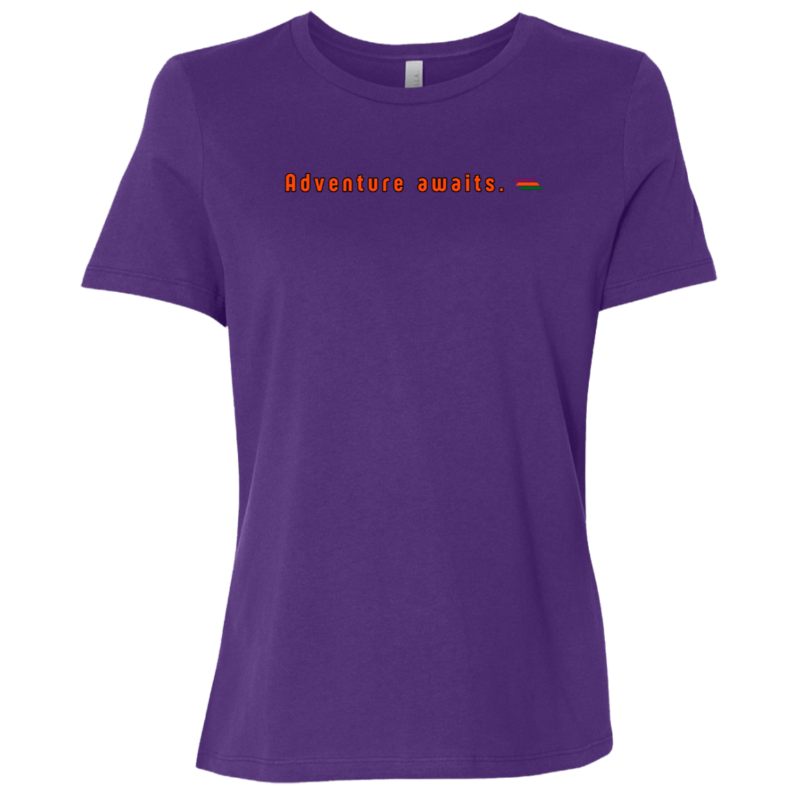 "Adventure awaits." Womens T-shirt | BetterSaid.co