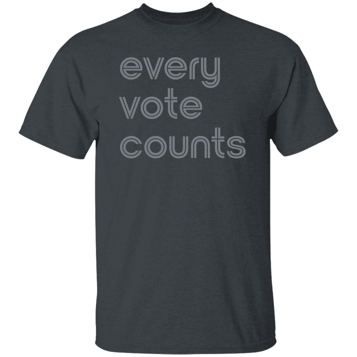 "Every vote counts." Mens T-shirt | BetterSaid.co