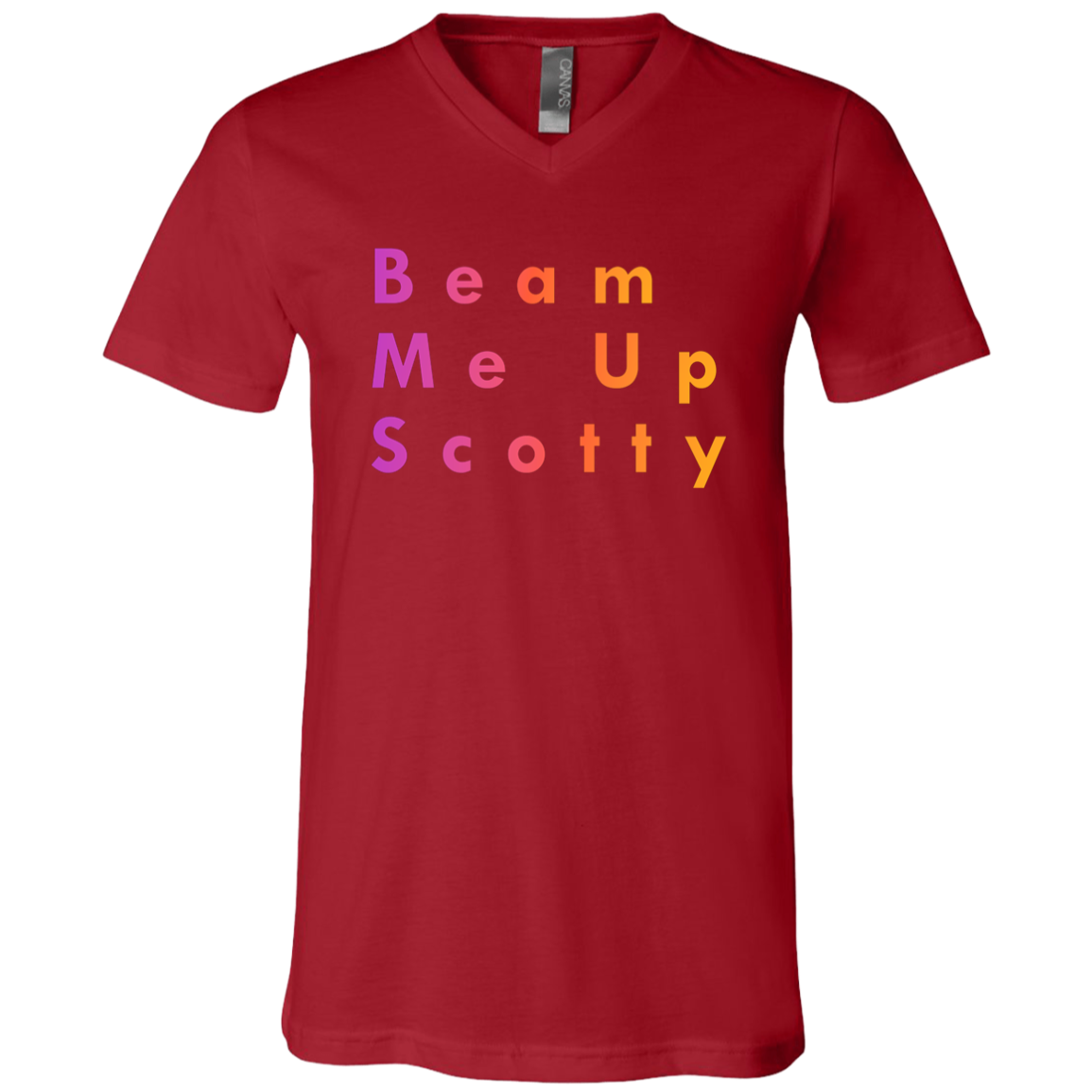 "Beam Me Up Scotty" V-neck T-shirt | BetterSaid.co