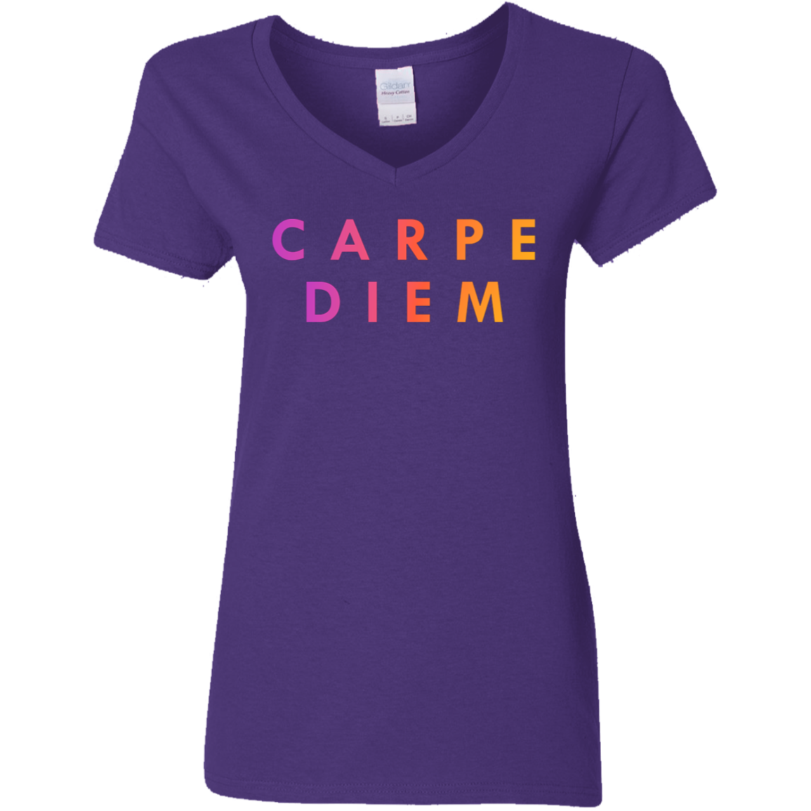 "Carpe diem." Womens V-neck T-shirt | BetterSaid.co