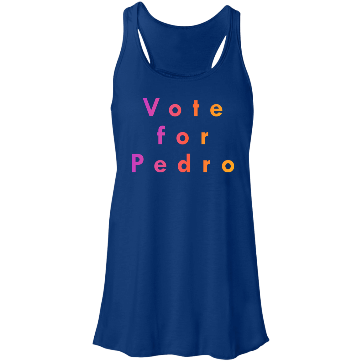 "Vote for Pedro" Flowy Racerback Tank