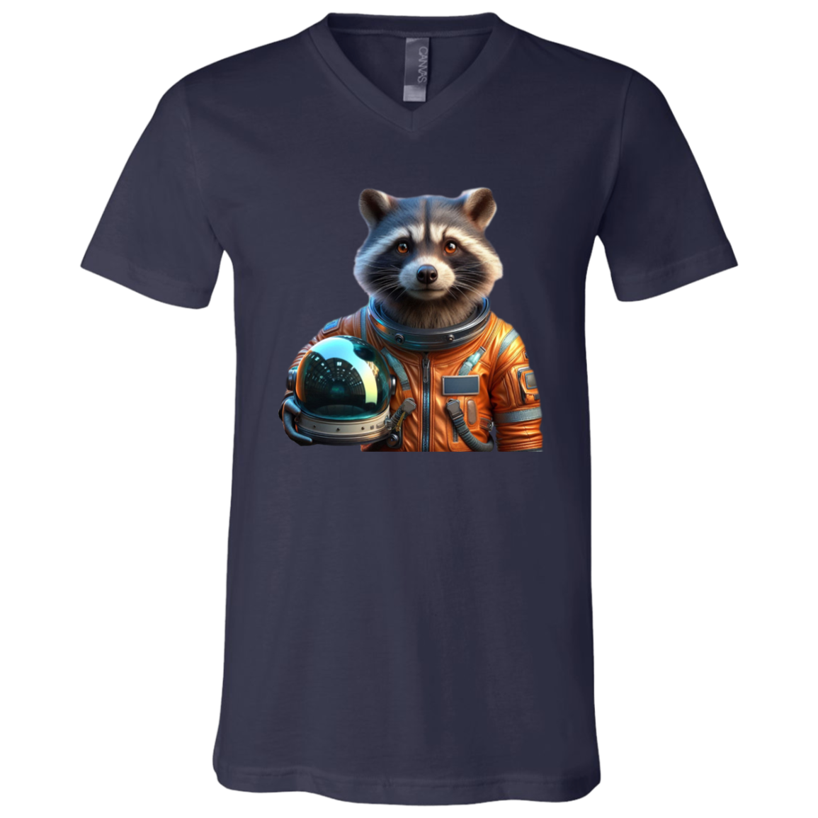 "Space Raccoon" Mens V-neck T-shirt | BetterSaid.co
