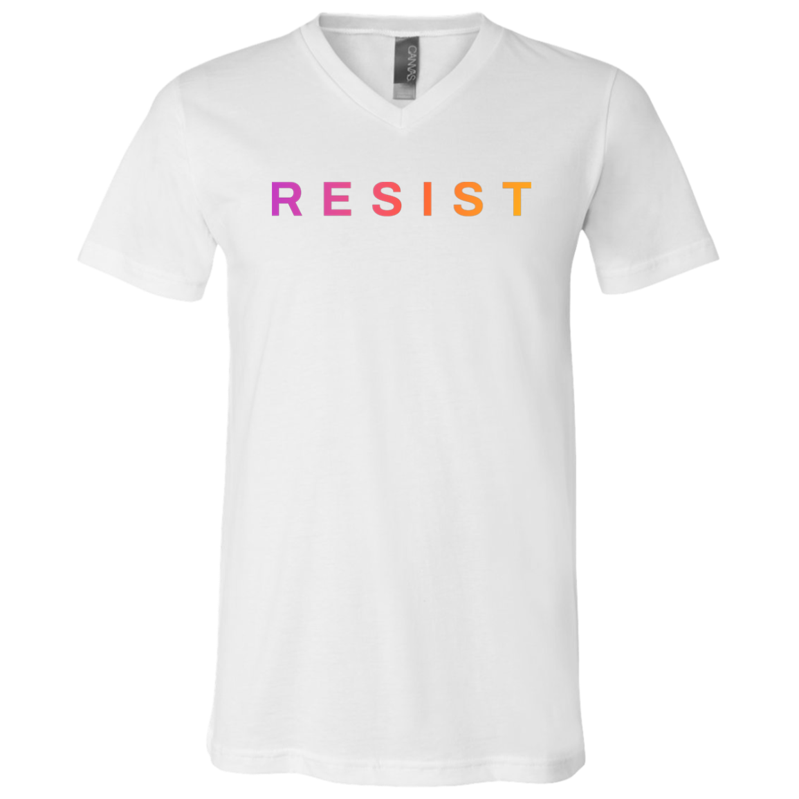 "Resist." Mens V-neck T-shirt | BetterSaid.co