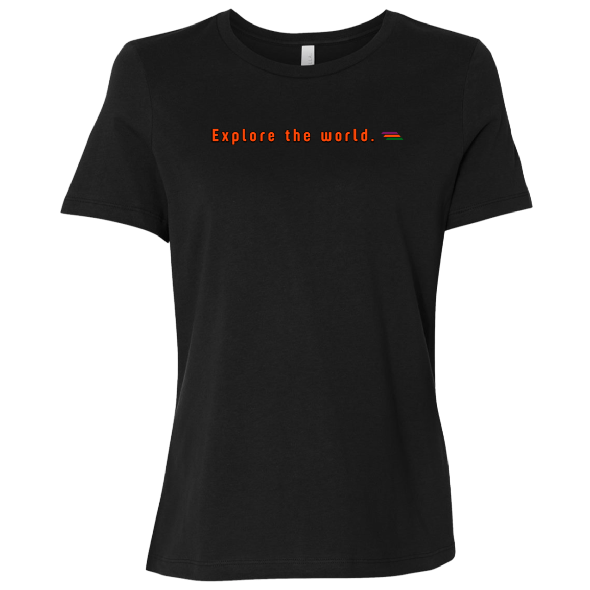 "Explore the world." Womens T-shirt | BetterSaid.co