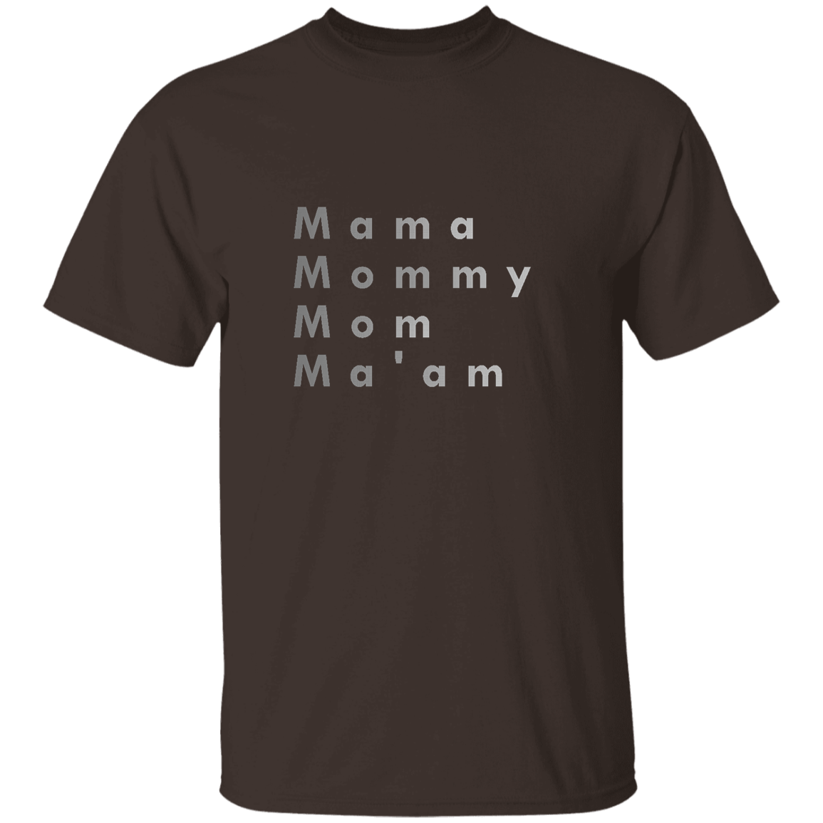 "Mama, Mommy, Mom, Ma'am" Mens T-shirt | BetterSaid.co