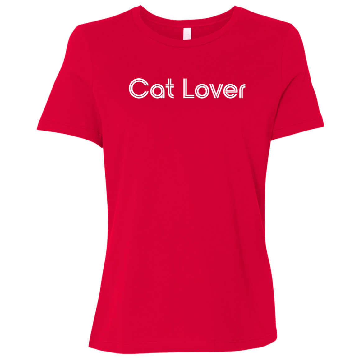 "Cat lover." Womens Relaxed T-shirt | BetterSaid.co