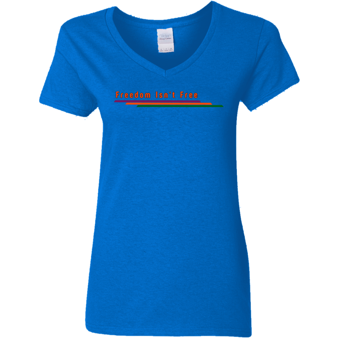 "Freedom Isn't Free" Womens V-neck T-shirt | BetterSaid.co