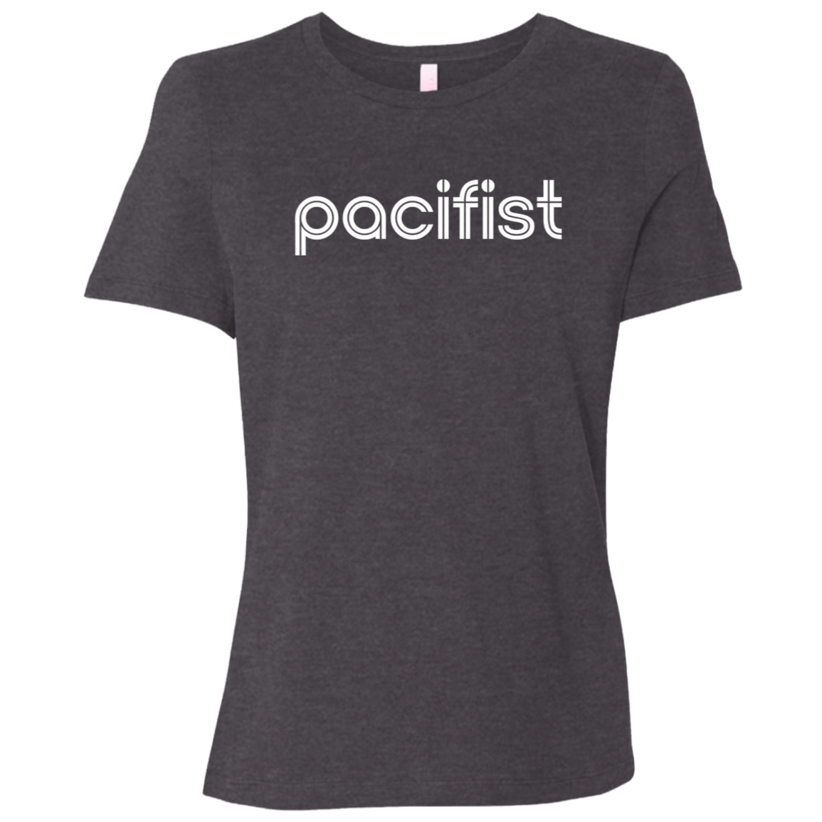"pacifist" Womens Relaxed T-shirt | BetterSaid.co