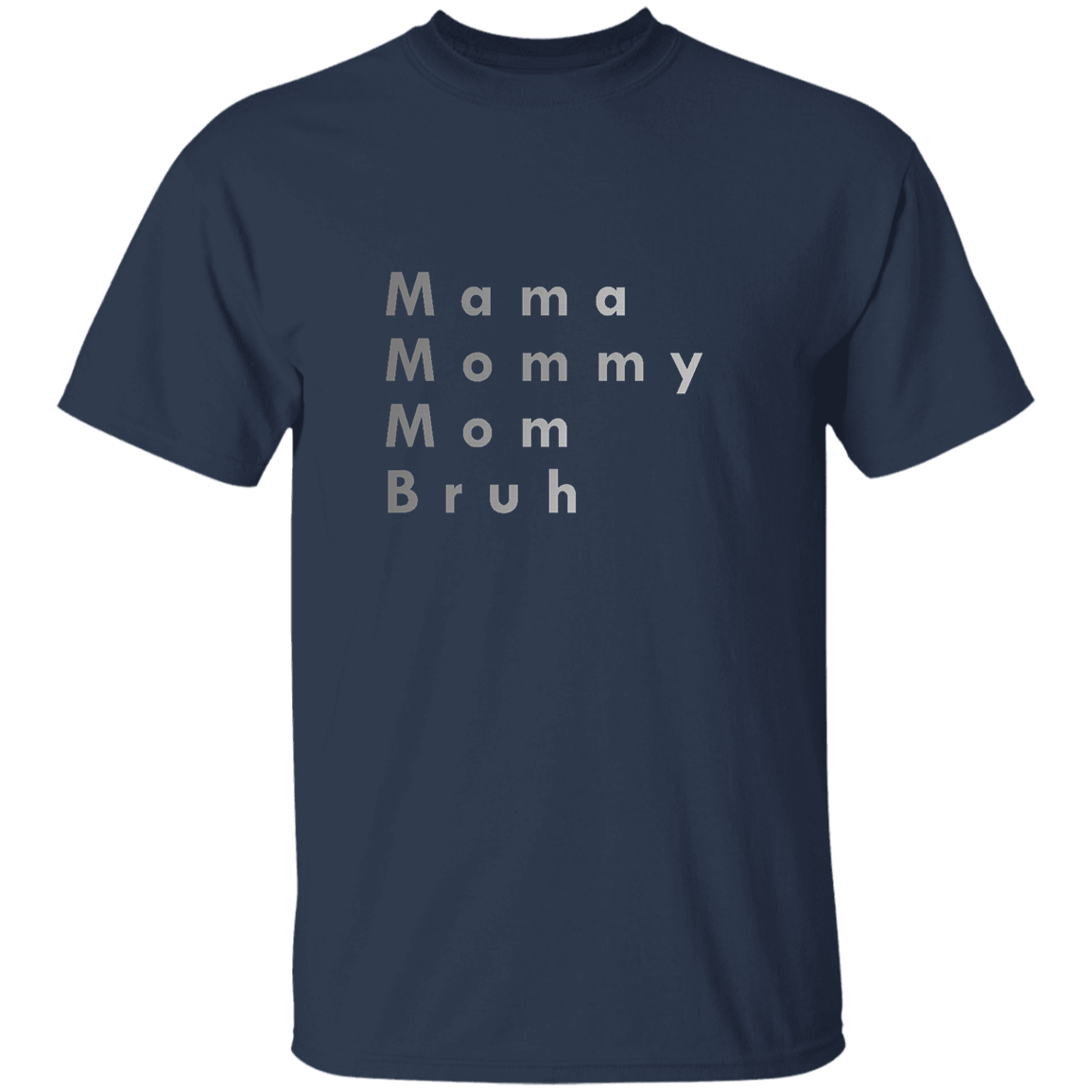 "Mama, Mommy, Mom, Bruh" Mens T-shirt | BetterSaid.co