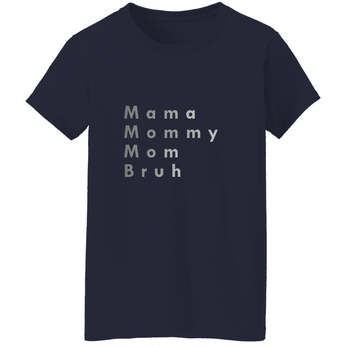 "Mama, Mommy, Mom, Bruh" Womens T-shirt | BetterSaid.co