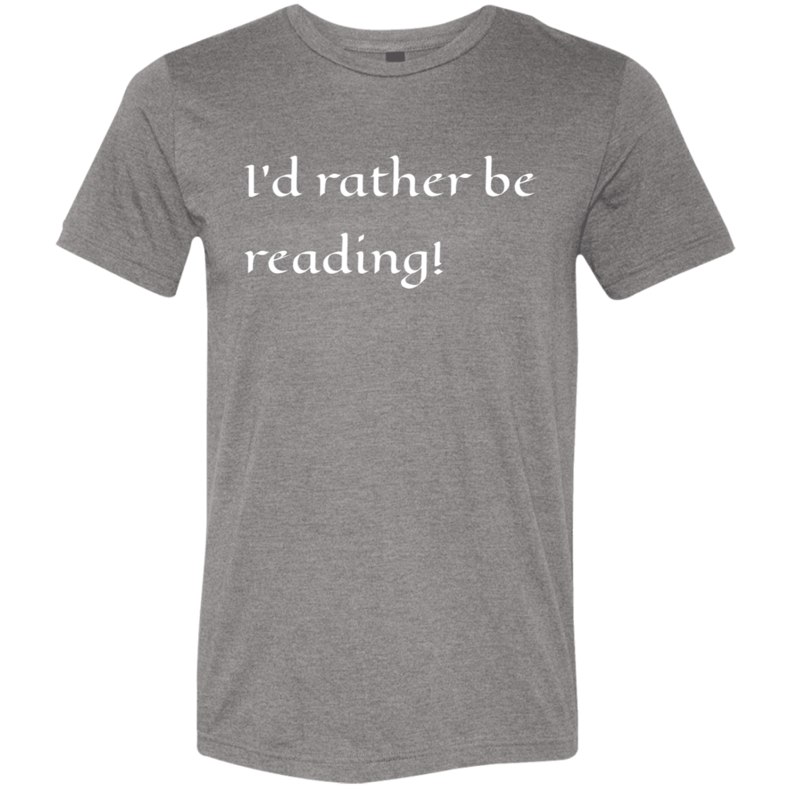 "Happy Reading" Tri-blend T-shirt (white font) | BetterSaid.co