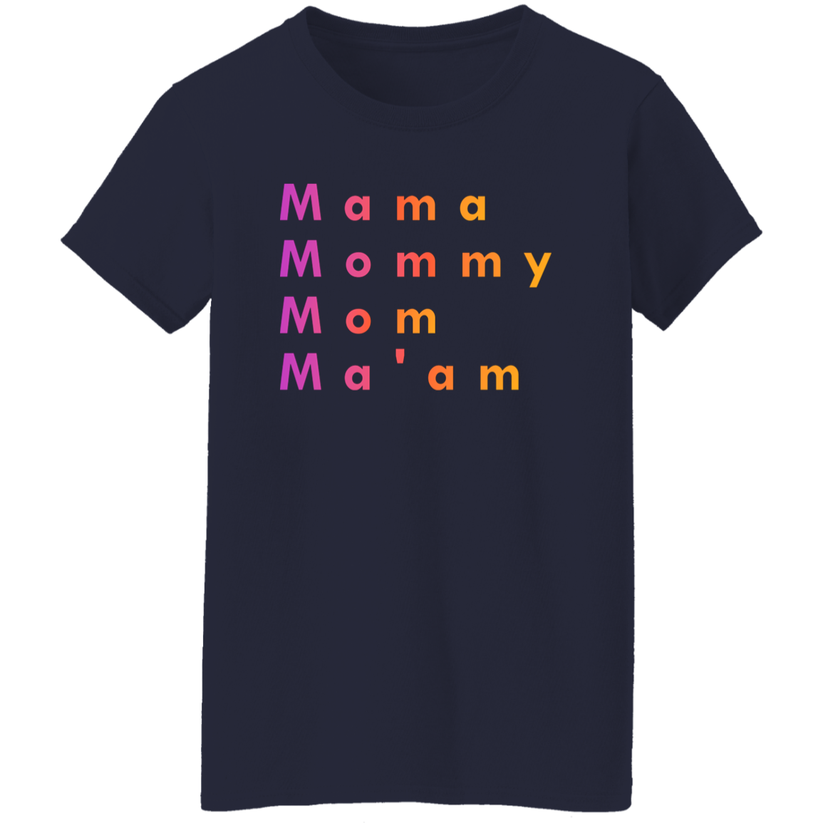 "Mama, Mommy, Mom, Ma'am" Womens T-shirt | BetterSaid.co