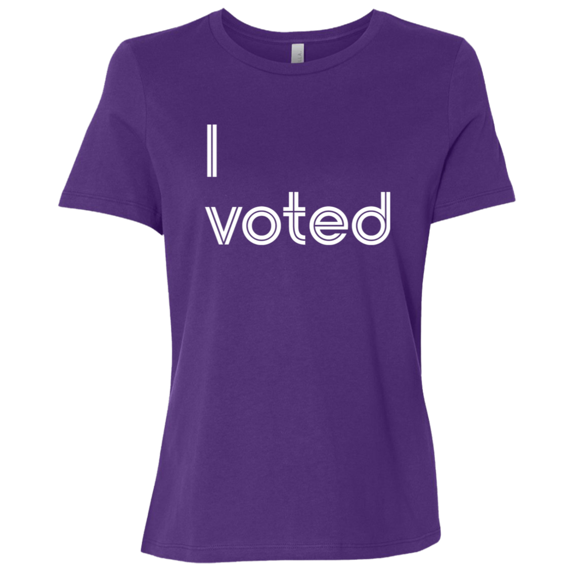 "I voted" Womens Relaxed T-shirt | BetterSaid.co