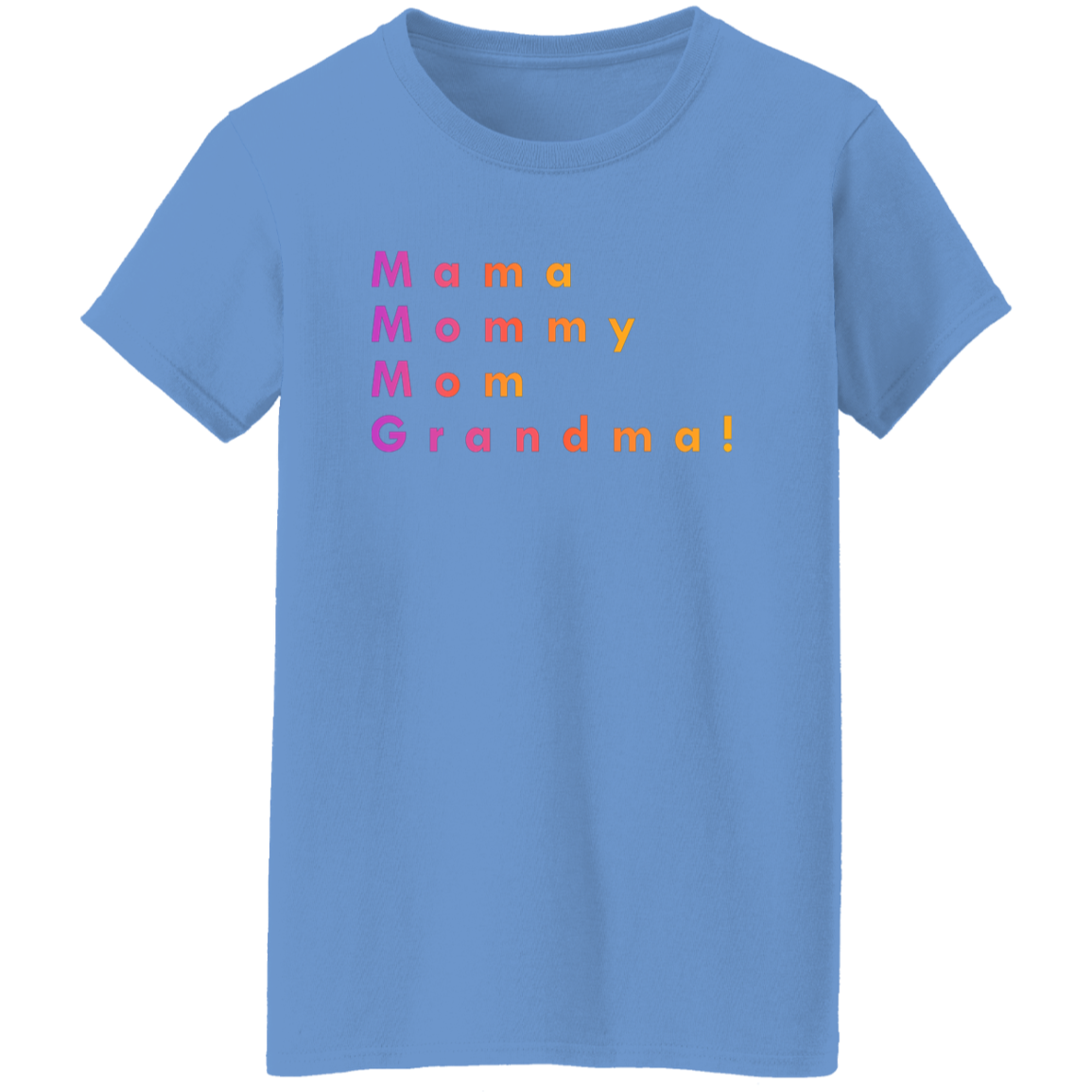 "Mama, Mommy, Mom, Grandma!" Womens T-shirt | BetterSaid.co