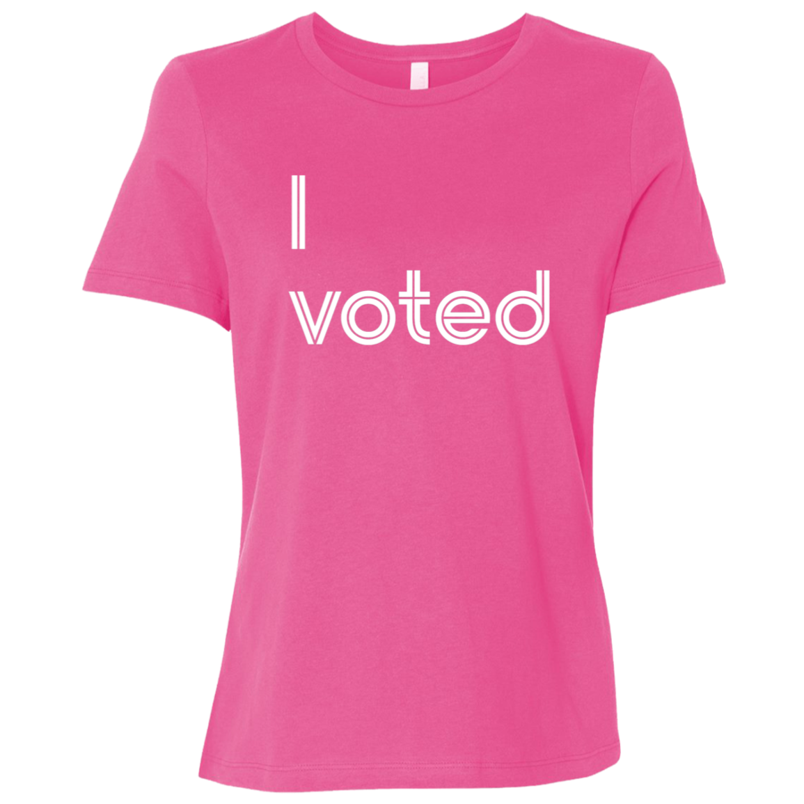 "I voted" Womens Relaxed T-shirt | BetterSaid.co