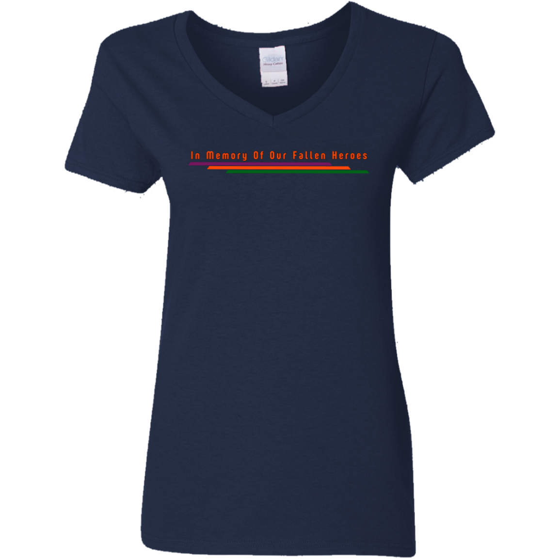 "In Memory of Our Fallen Heroes" Womens V-neck T-shirt | BetterSaid.co