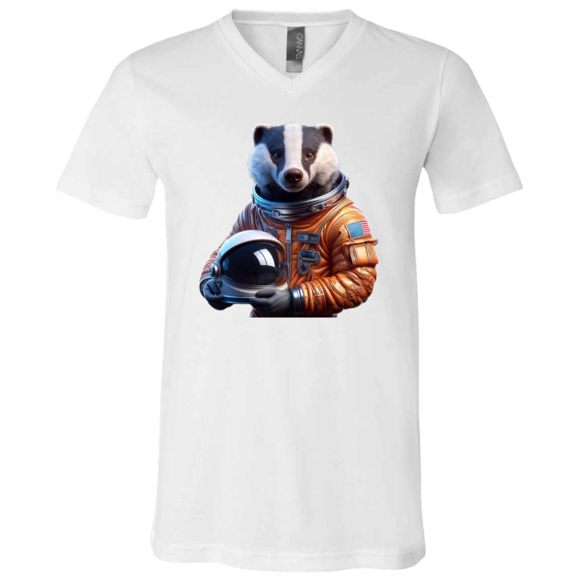 "Space Badger" Mens V-neck T-shirt | BetterSaid.co