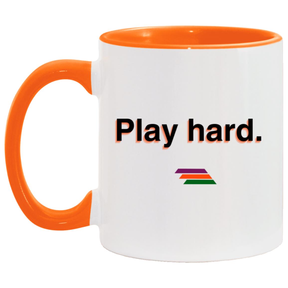"Play hard." Coffee Cups | BetterSaid.co