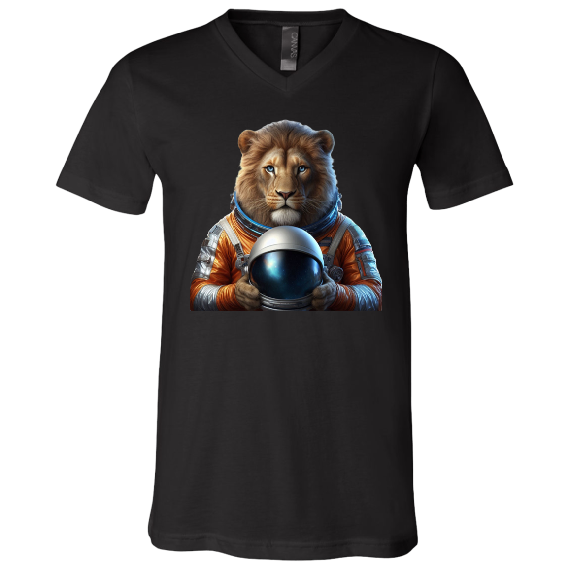 "Space Lion" Mens V-neck T-shirt | BetterSaid.co