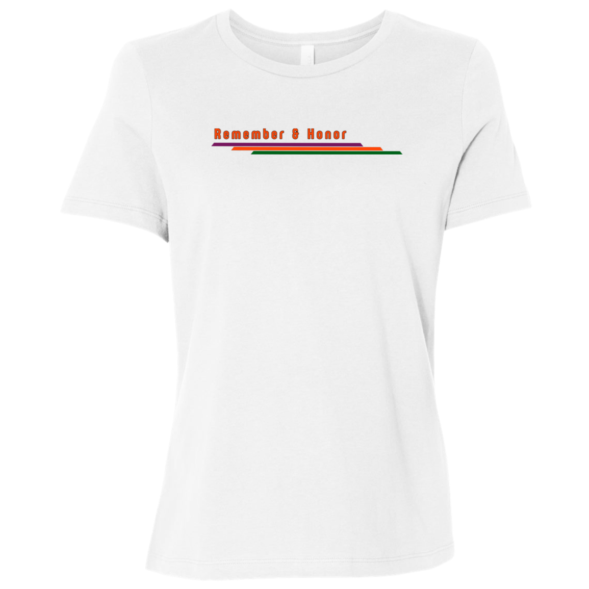 "Remember & Honor" Womens Relaxed T-shirt | BetterSaid.co