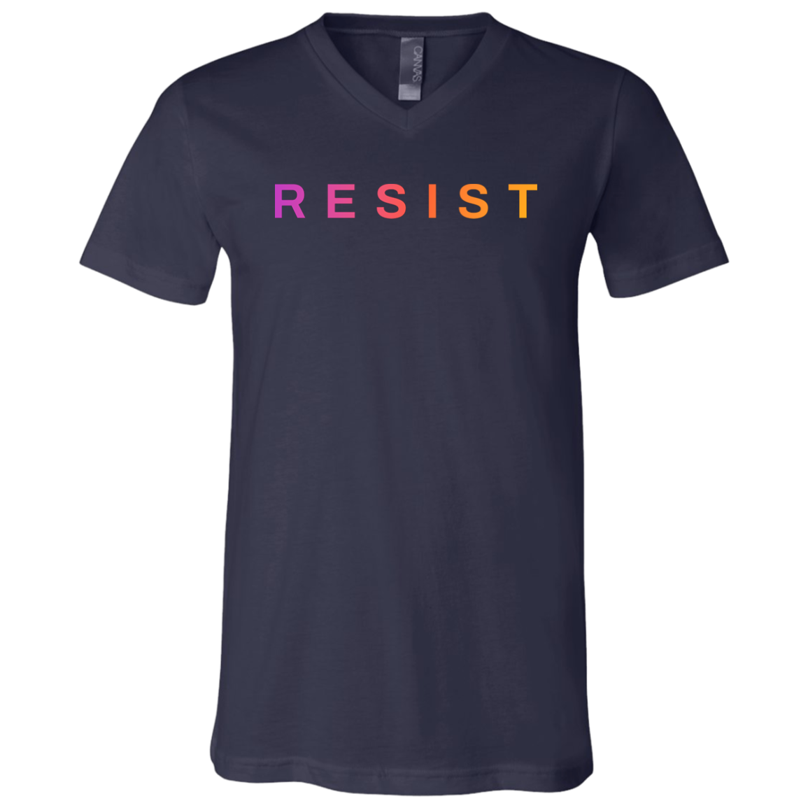 "Resist." Mens V-neck T-shirt | BetterSaid.co
