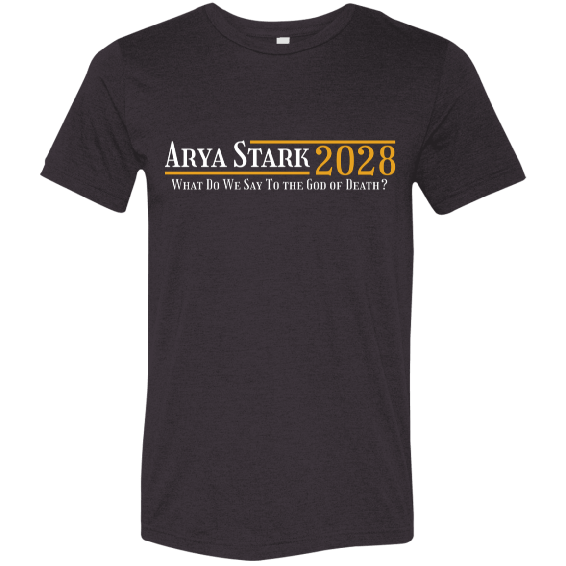 "Arya Stark 2028" Tri-blend T-shirt | BetterSaid.co