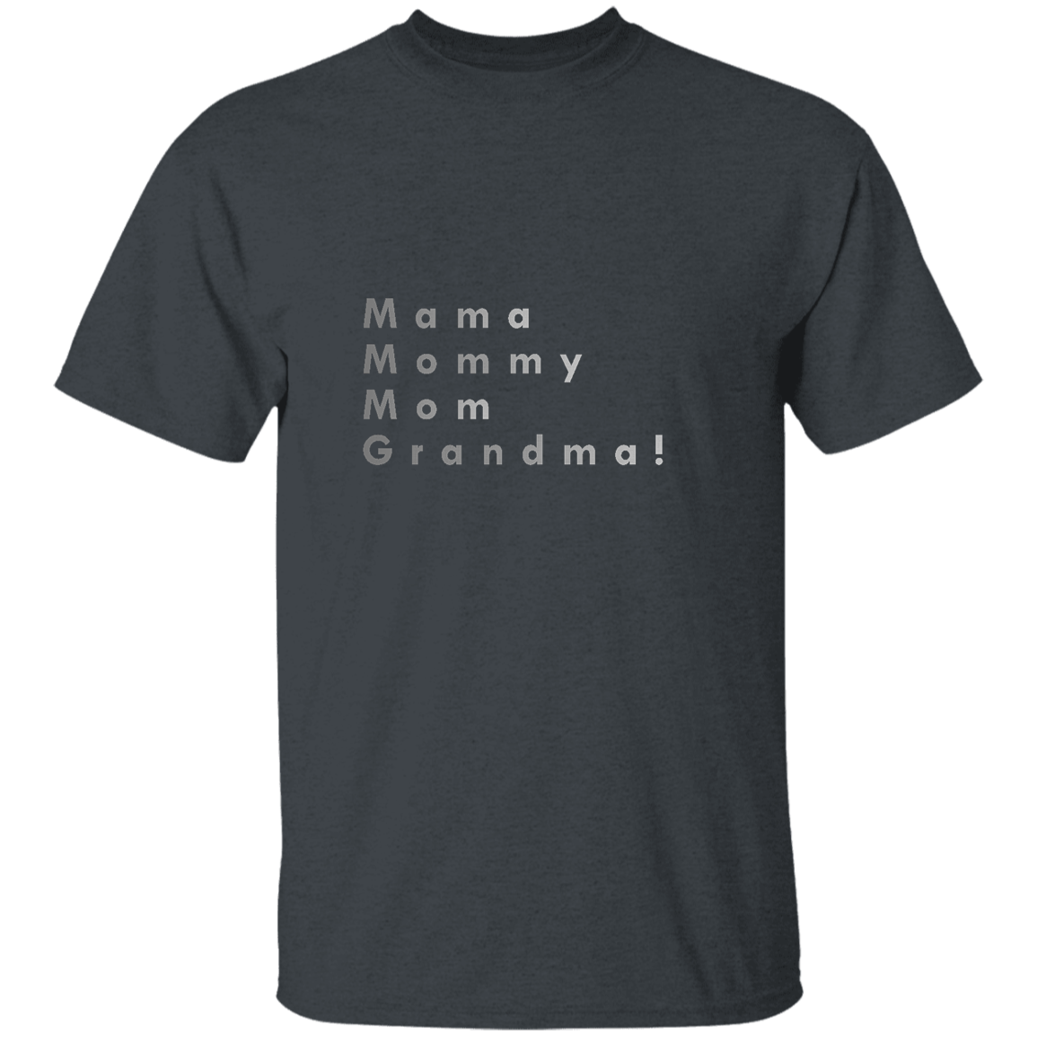 "Mama, Mommy, Mom, Grandma!" Mens T-shirt | BetterSaid.co