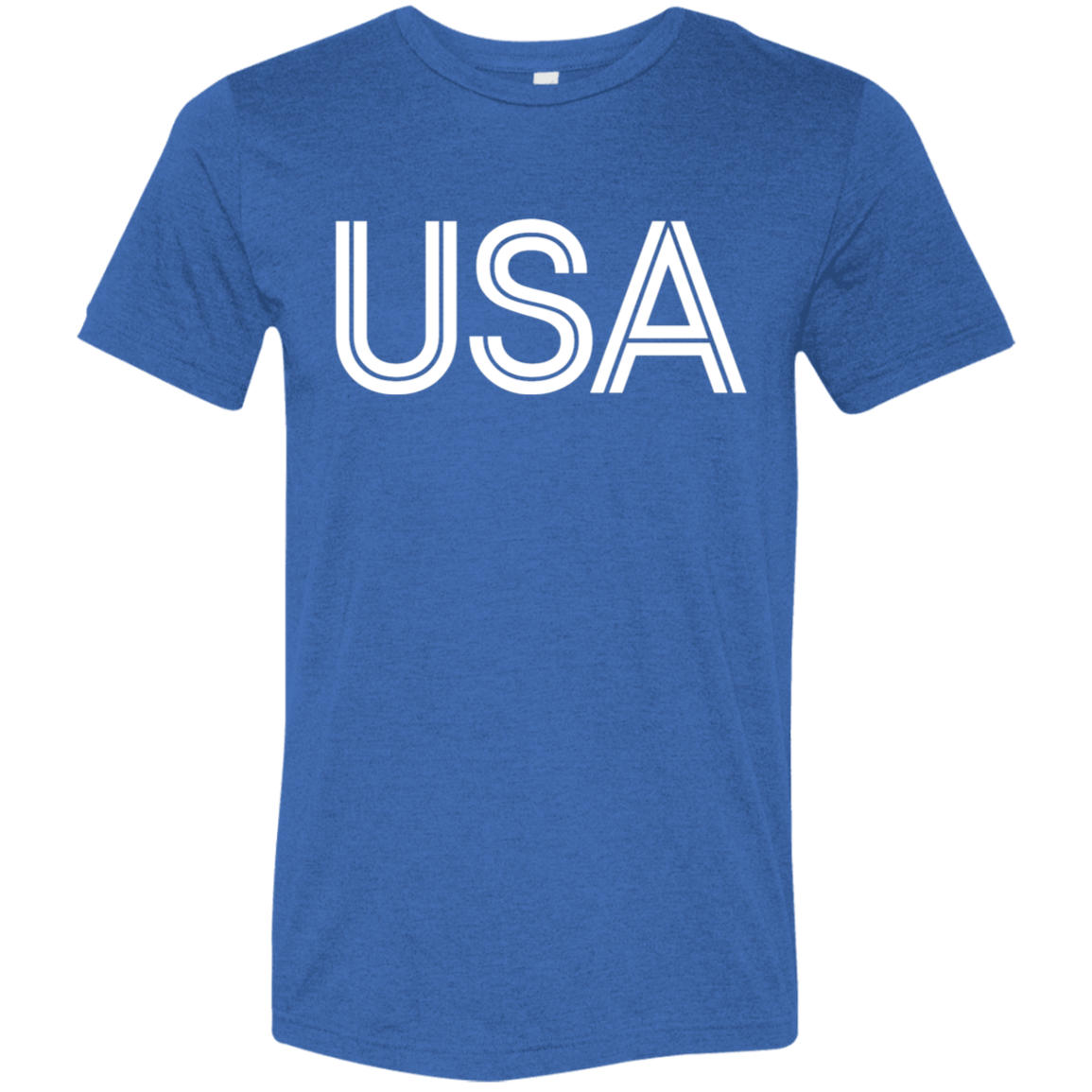 "USA" Tri-blend T-shirt (white font) | BetterSaid.co