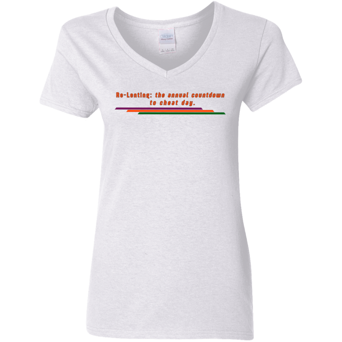 "Re-Lenting countdown" Womens V-neck T-shirt | BetterSaid.co