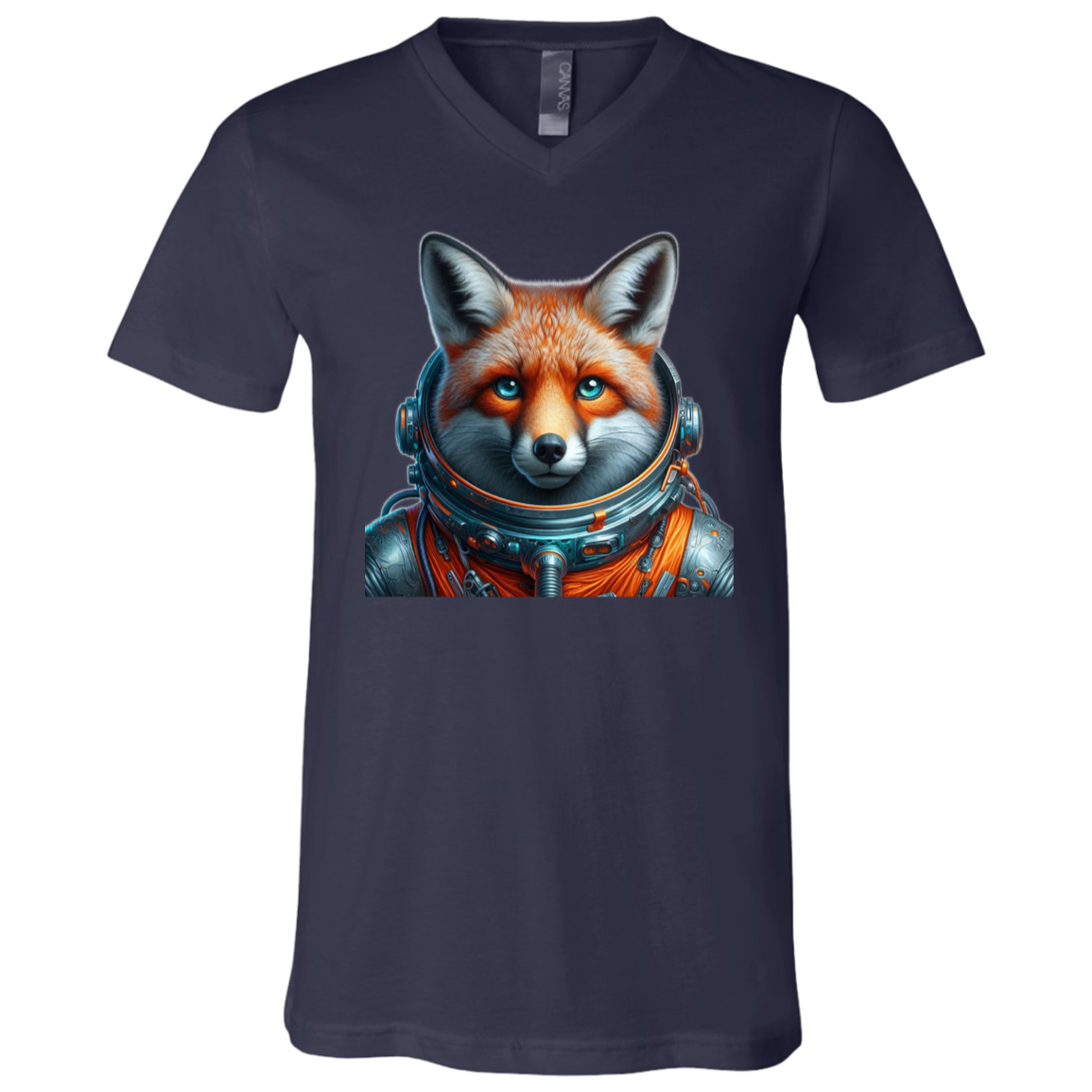 "Space Fox" Mens V-neck T-shirt | BetterSaid.co