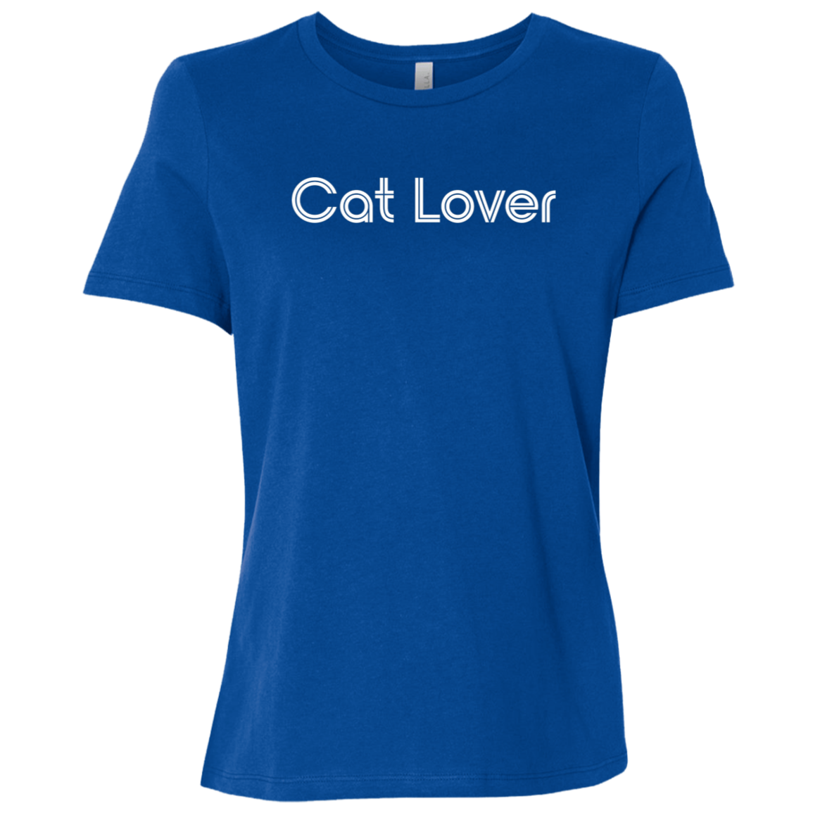 "Cat lover." Womens Relaxed T-shirt | BetterSaid.co